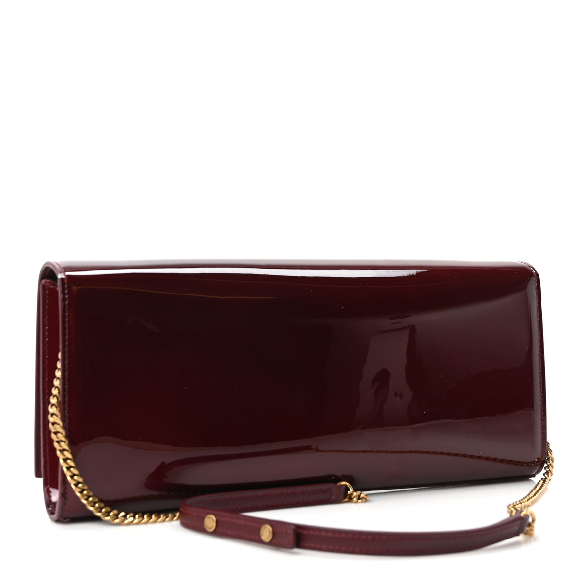 Patent Monogram Kate Clutch Gloss Burgundy