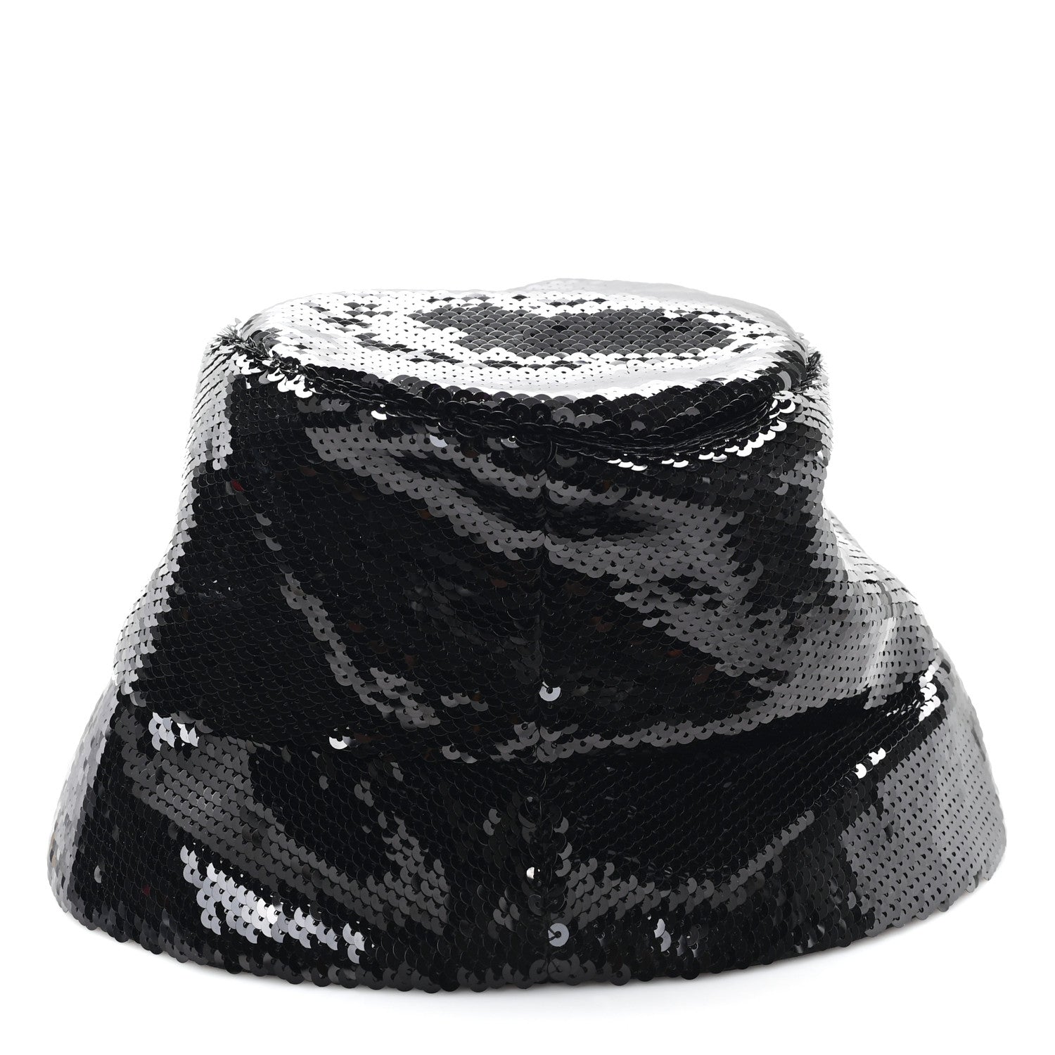 Prada Paillettes Logo Bucket Hat L Black 6 of 8