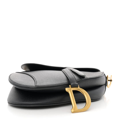 Christian Dior Grained Calfskin Saddle Bag Black 4 of 12