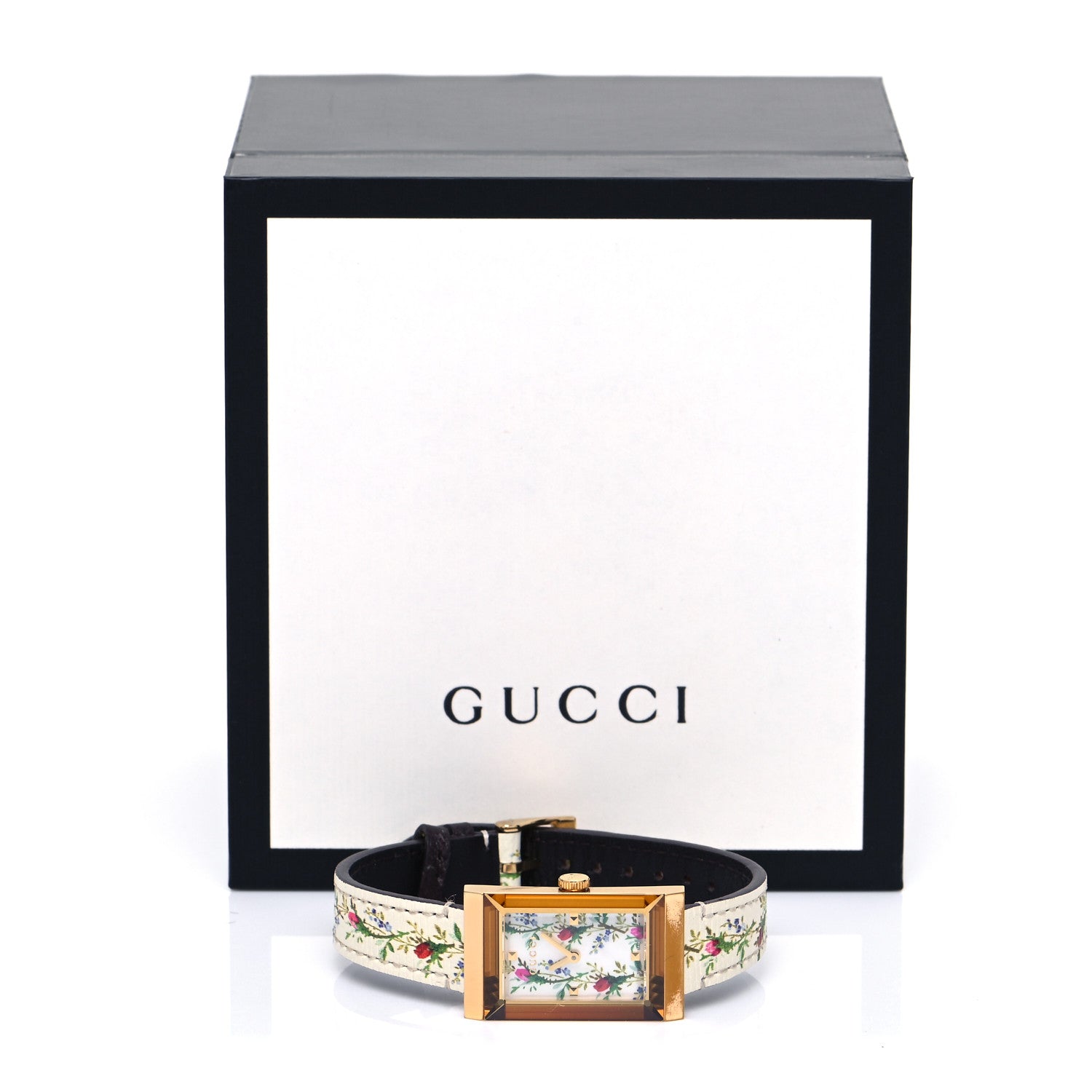 Gucci Stainless Steel Calfskin Mother of Pearl 21mm G-Frame Floral Quartz Watch 5 of 5