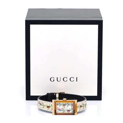 Gucci Stainless Steel Calfskin Mother of Pearl 21mm G-Frame Floral Quartz Watch 5 of 5