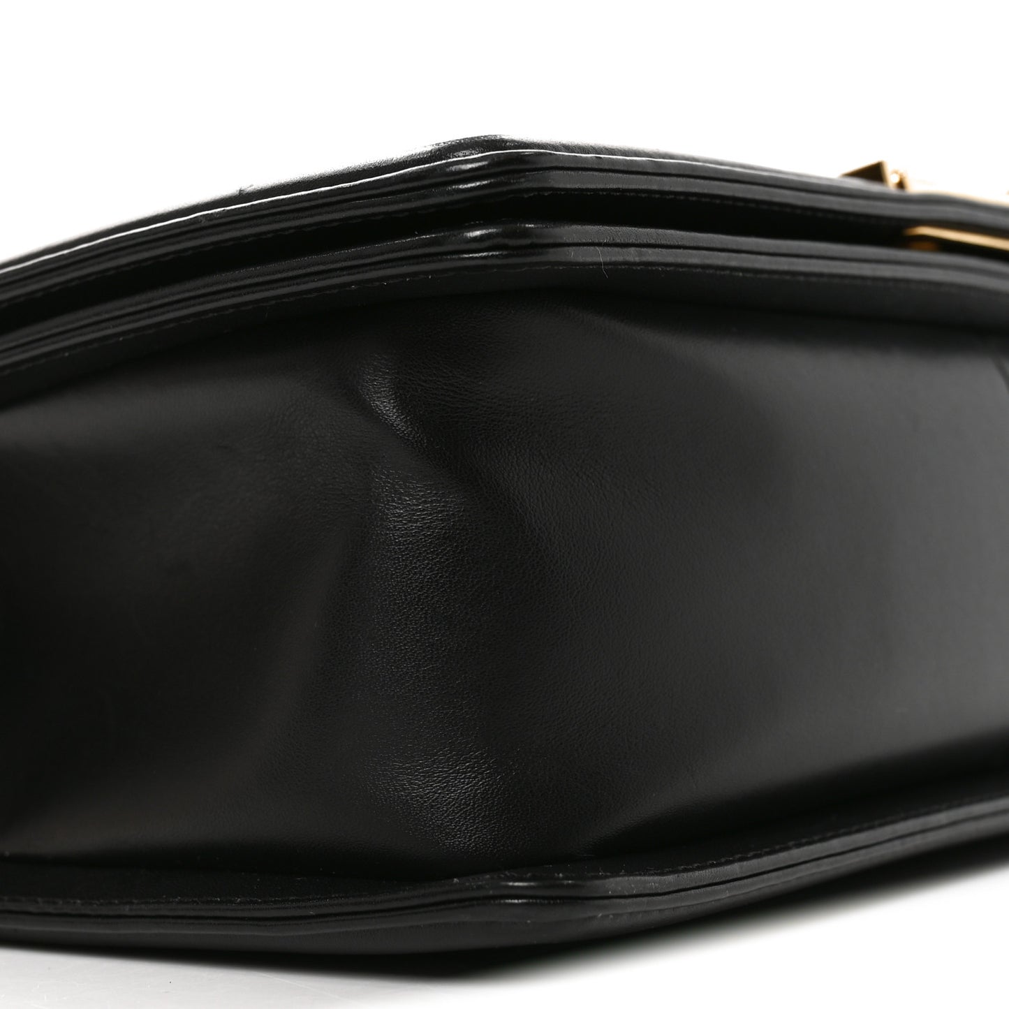 Lambskin Chevron Quilted Medium Boy Flap Black