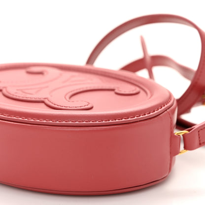 Celine Smooth Calfskin Small Triomphe Oval Crossbody Purse Lipstick 10 of 10