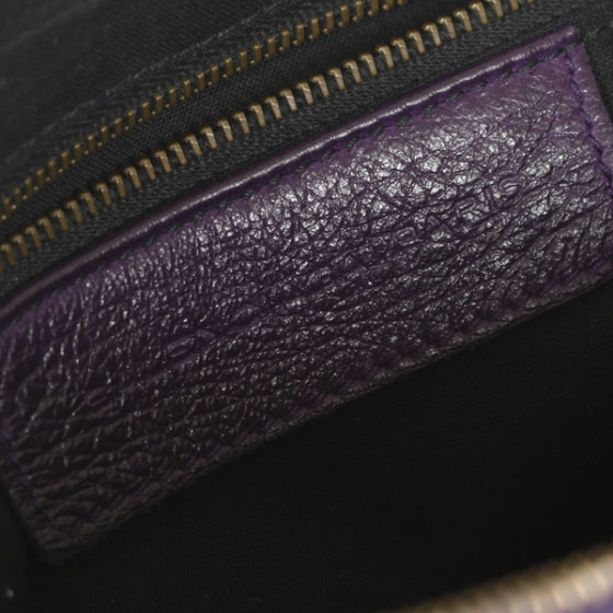 Agneau Flat Handle Clutch Sapphire