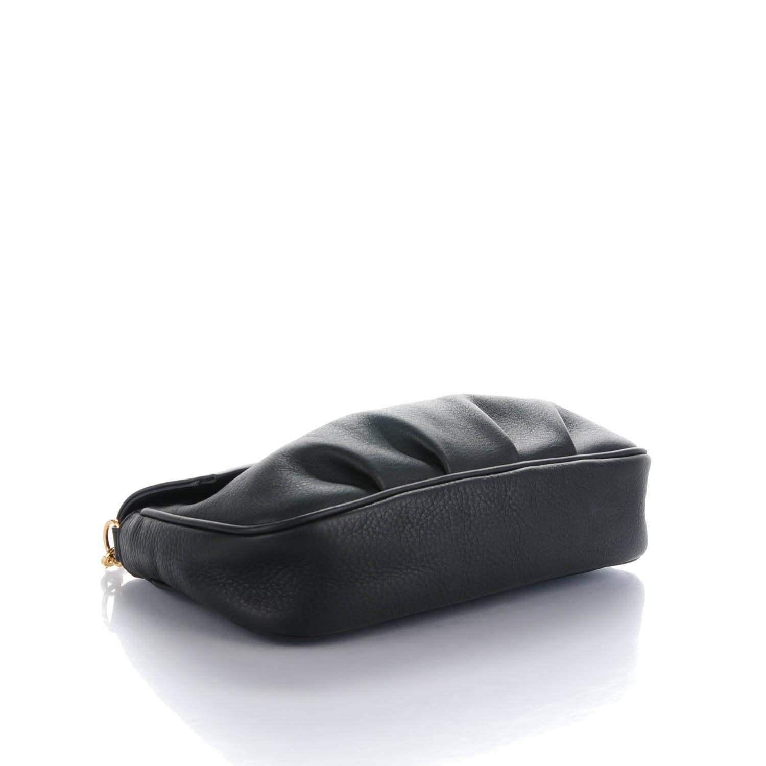 Fendi Vitello Flamingo Enamel Fendista Pouchette Crossbody Black 4 of 8