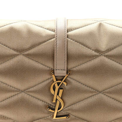 Saint Laurent Satin Quilted Le 57 Diamond Shoulder Bag Mouse 8 of 11