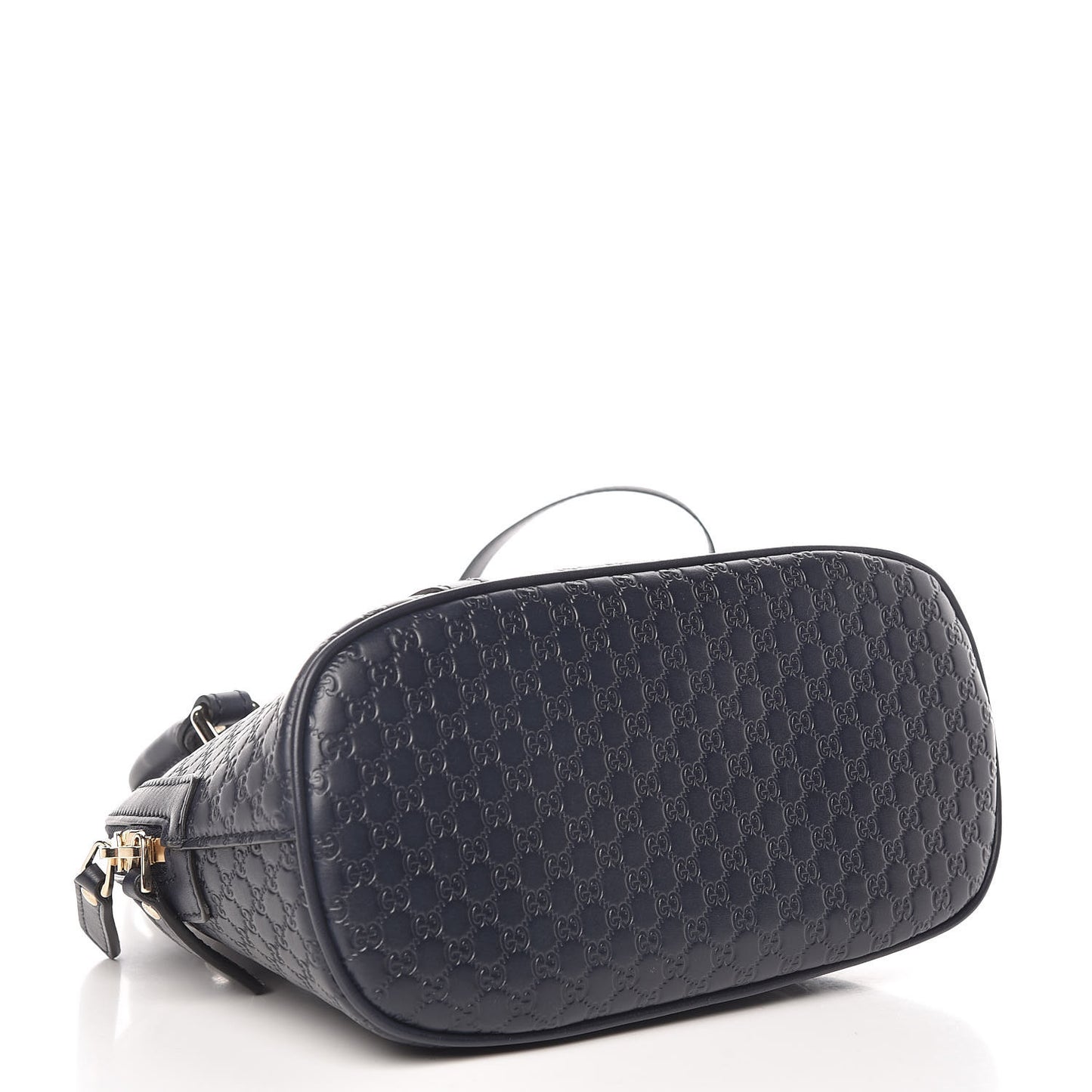 Soft Microguccissima Mini Dome Bag Blue