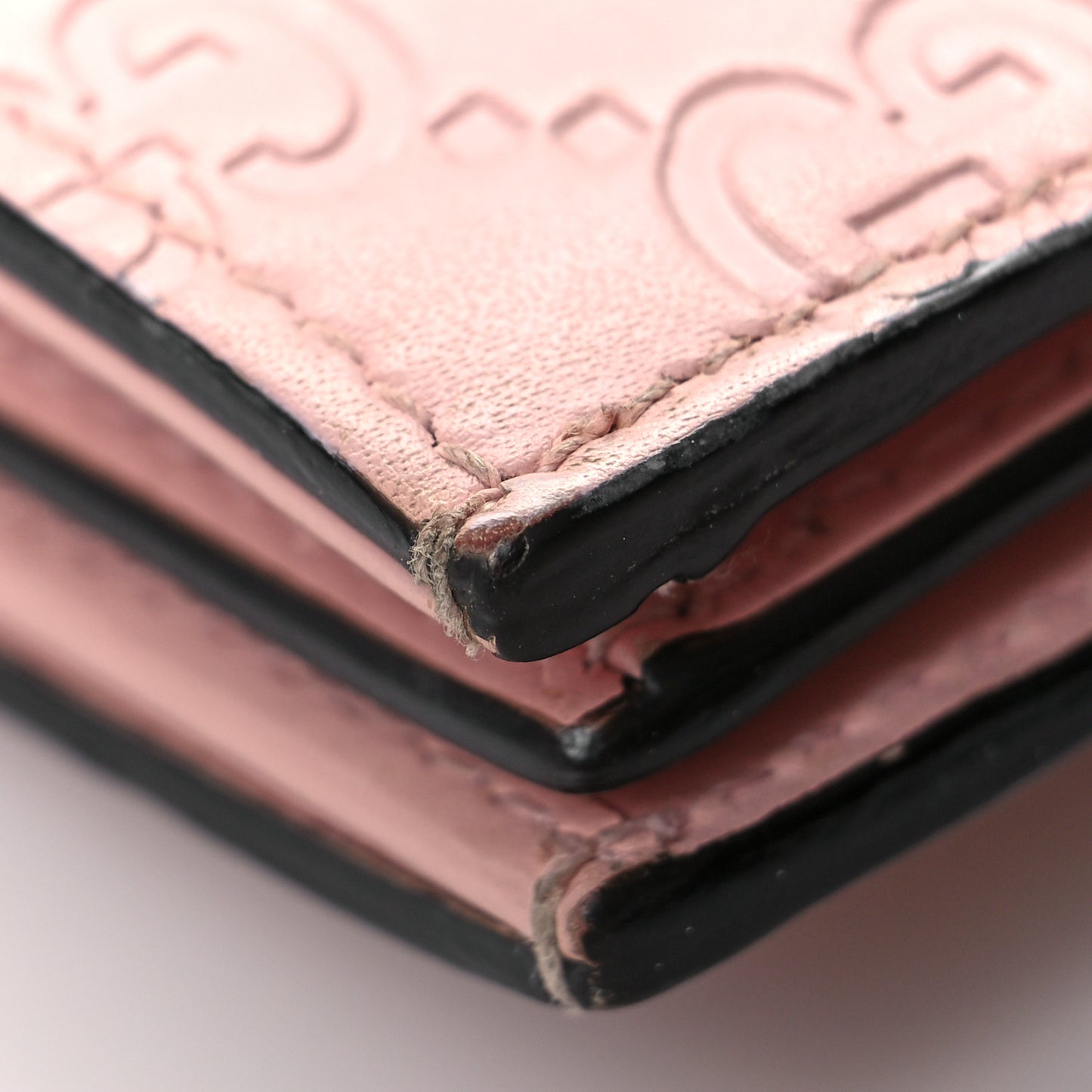 Guccissima Signature Crystal Cat Card Case Wallet Light Candy Pink