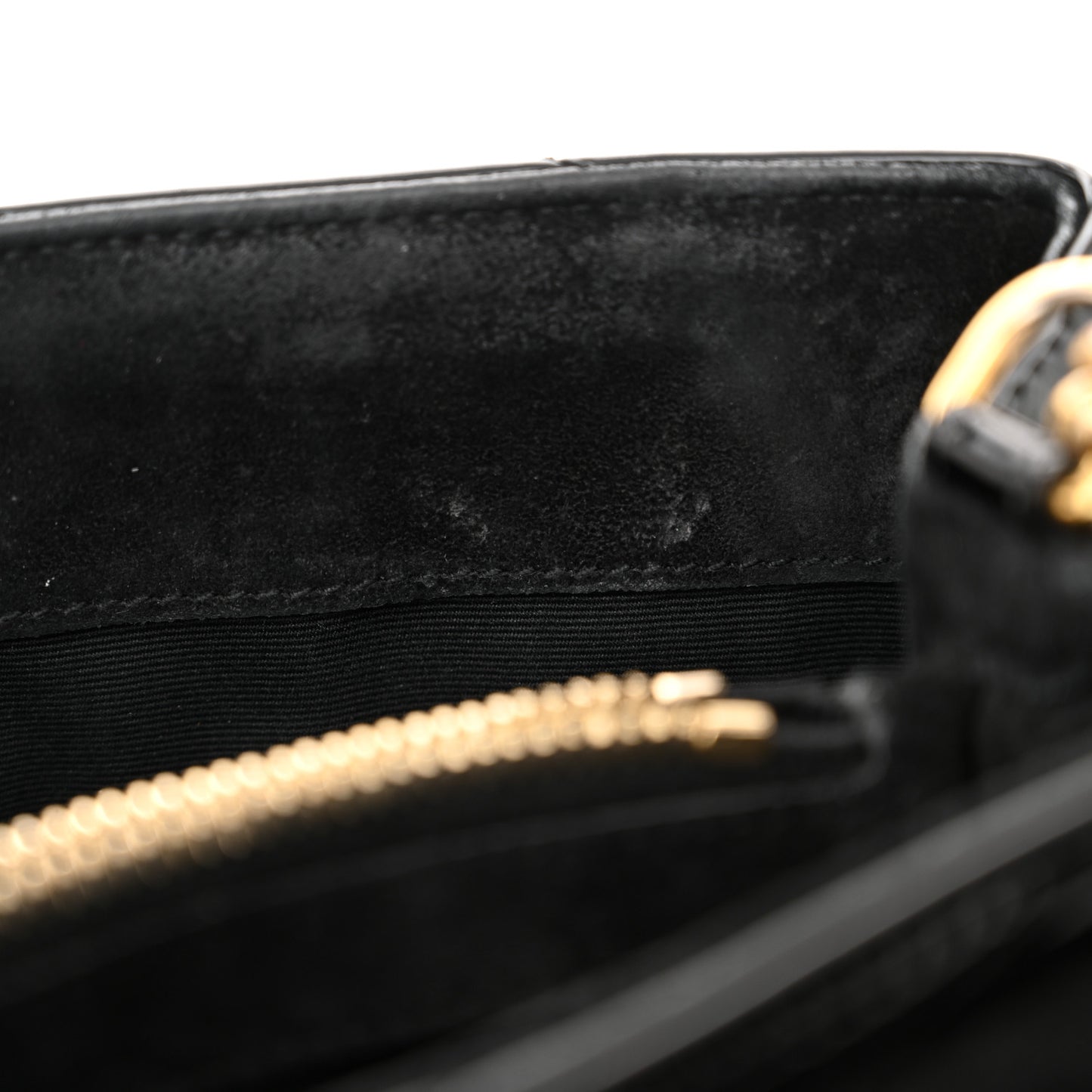 Patent Y Quilted Monogram Small Loulou Chain Satchel Black