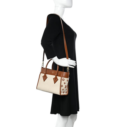 Louis Vuitton Canvas Calfskin Monogram On My Side PM Caramel Tan 2 of 9