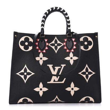 Louis Vuitton Empreinte Monogram Giant Crafty Onthego GM Black Creme 1 of 9