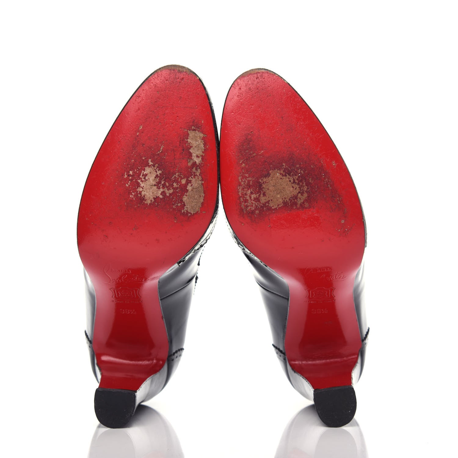 Christian Louboutin Patent Brogue Pumps 38.5 Black 5 of 9