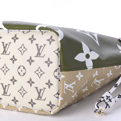 Louis Vuitton Monogram Giant Neverfull MM Kaki 7 of 10