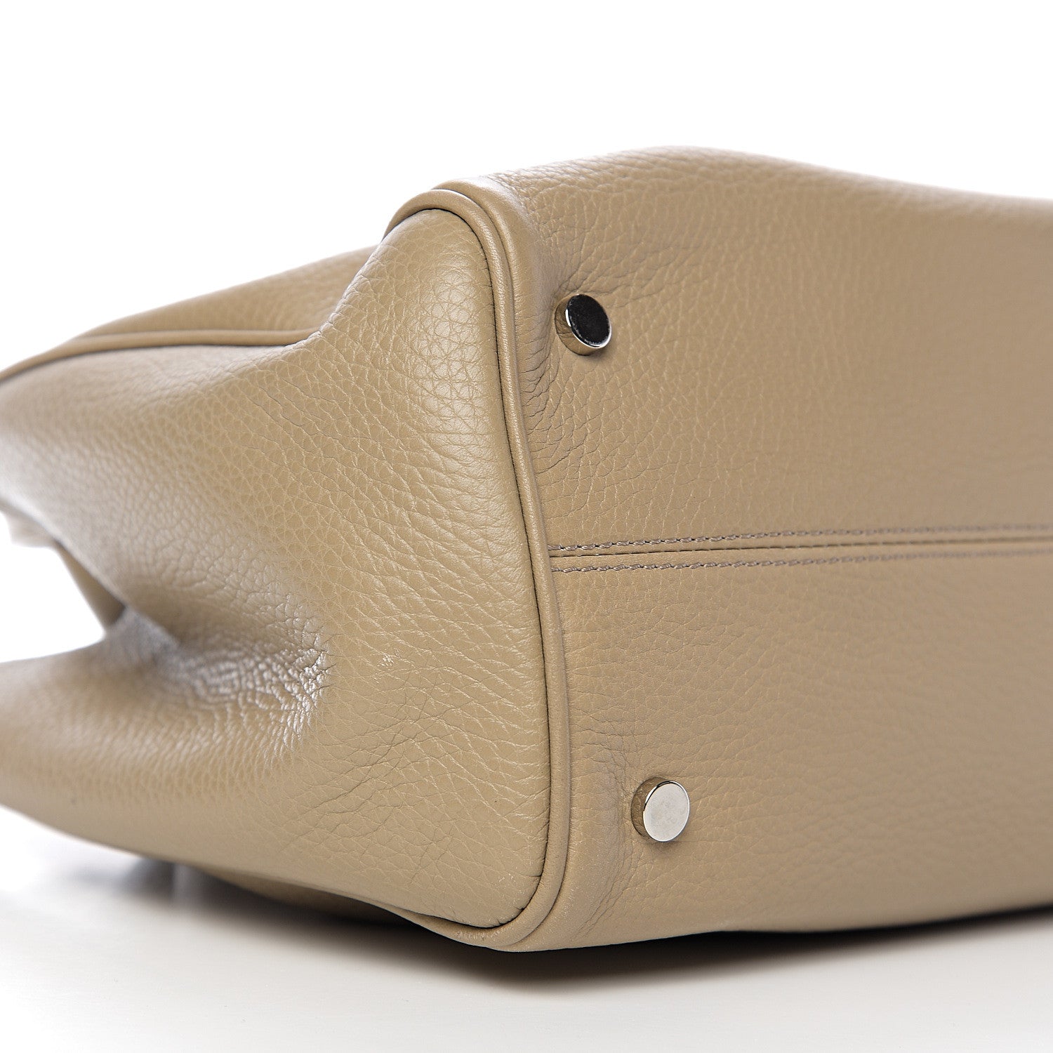 Burberry Grainy Calfskin Satchel Beige 6 of 9