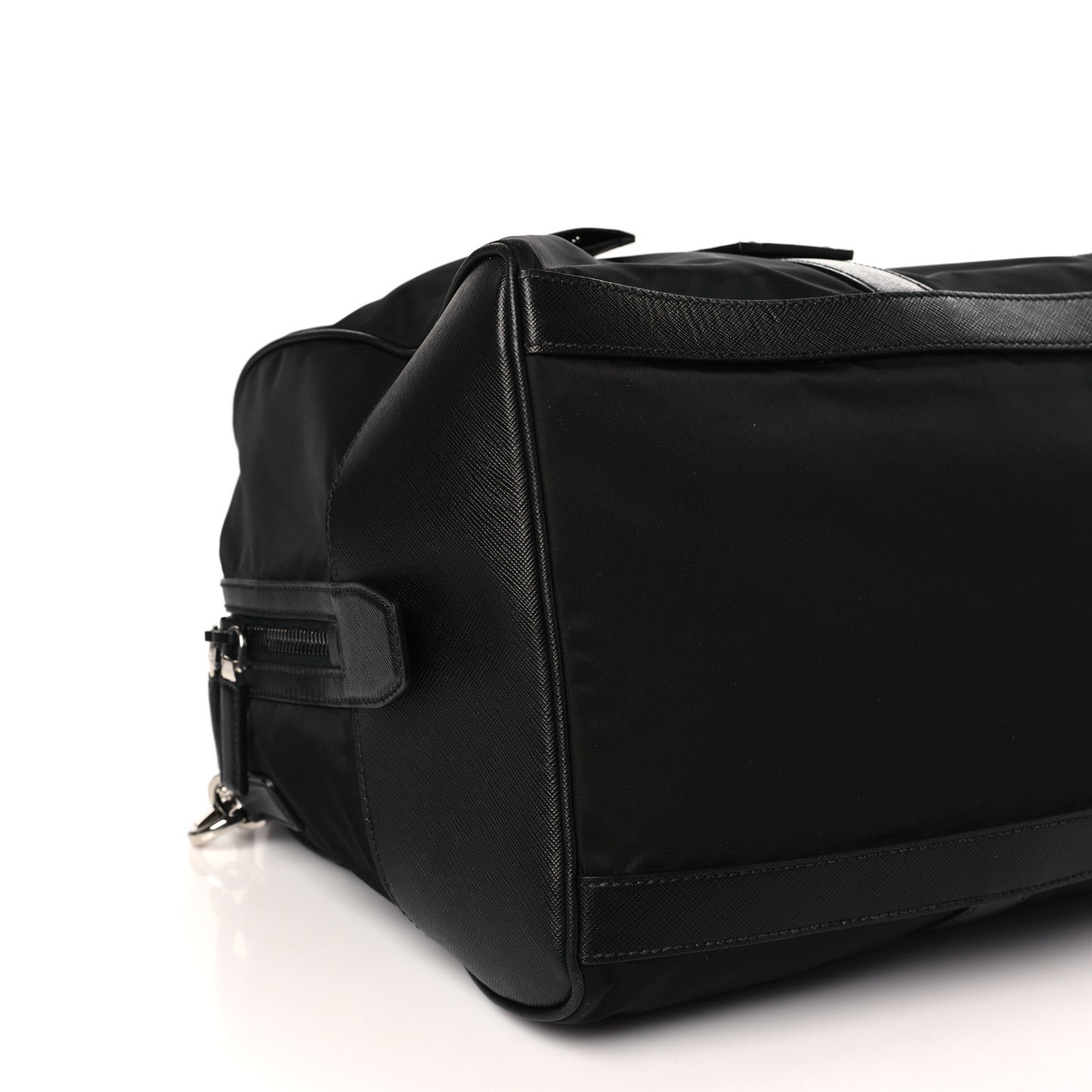 Re-Nylon Saffiano Duffle Bag Black