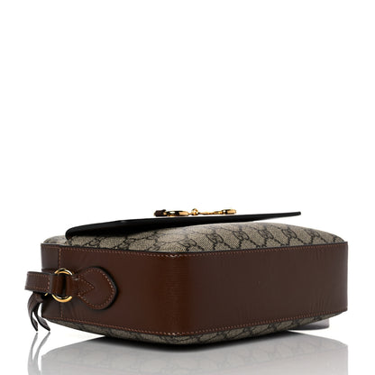 Gucci GG Supreme Monogram Small Horsebit 1955 Shoulder Bag Beige Brown Sugar 4 of 10