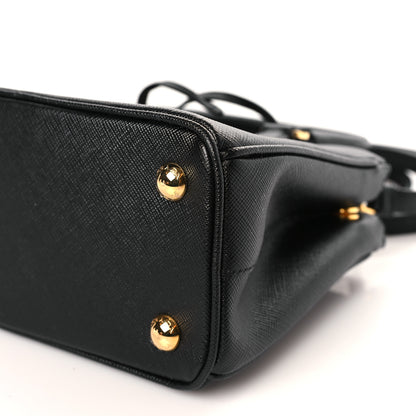 Prada Saffiano Lux Mini Galleria Double Zip Tote Black 8 of 8