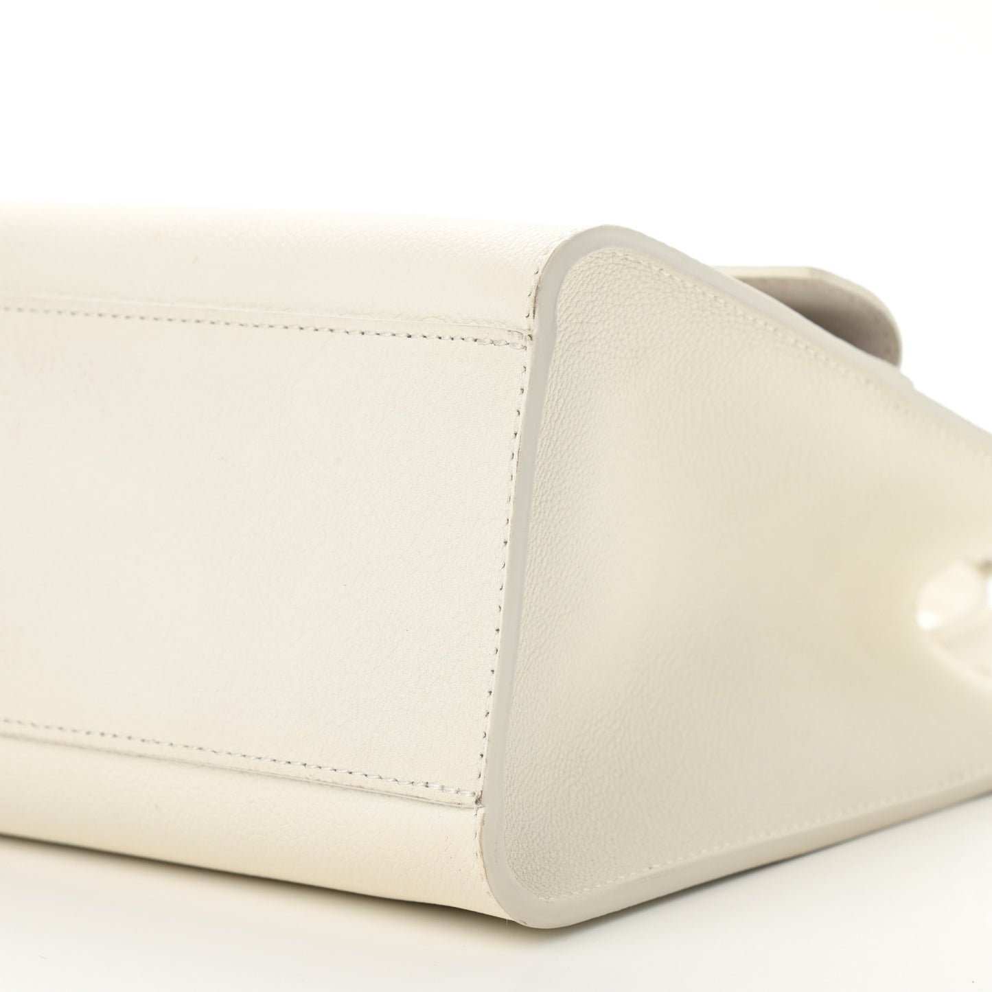 Soft Calfskin Lockme Tote PM White