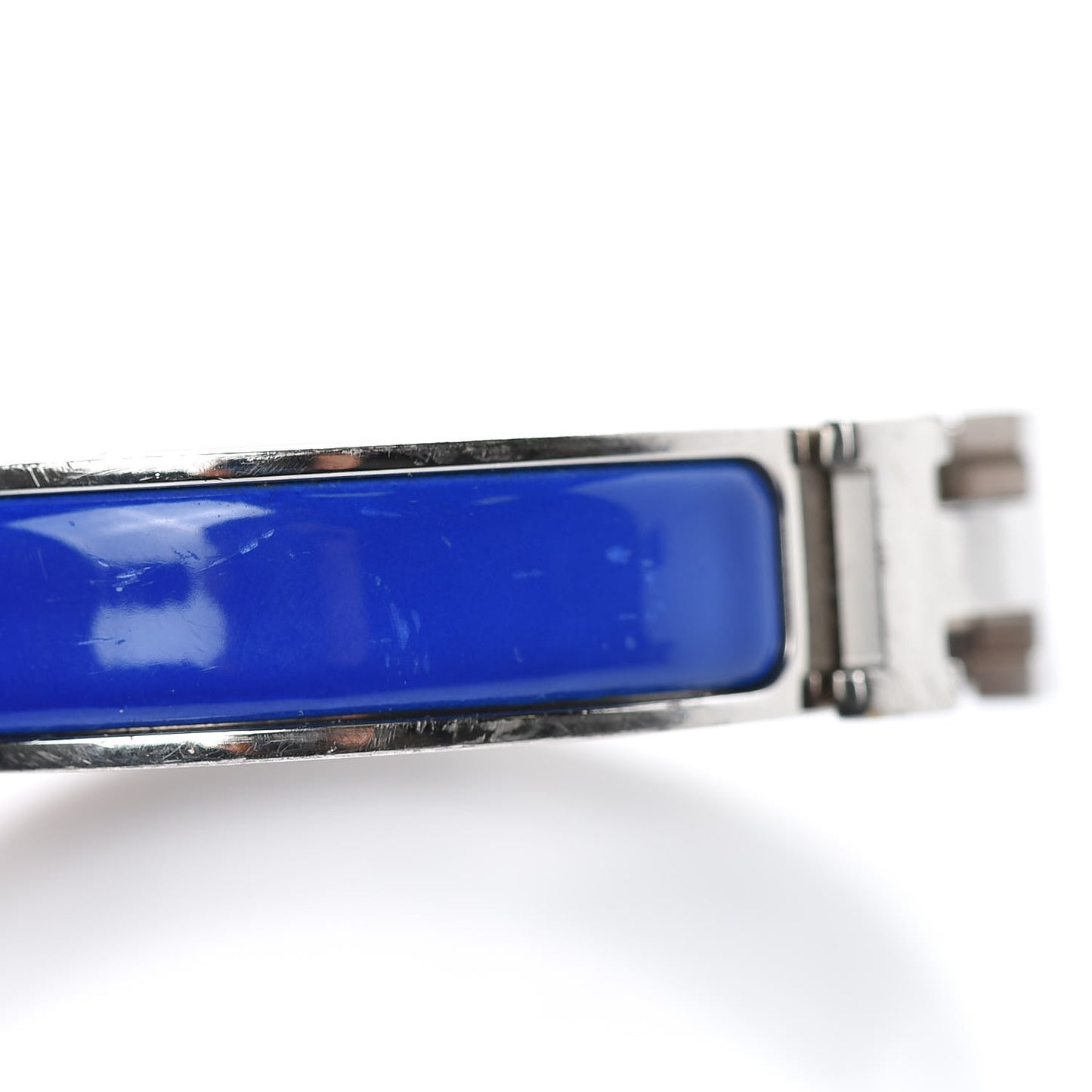 Narrow Enamel Clic Clac H Bracelet PM Bleu Electrique