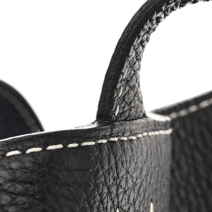 Hermes Taurillon Clemence Double Sens 30 Reversible Tote Bleu Nuit Black 10 of 12