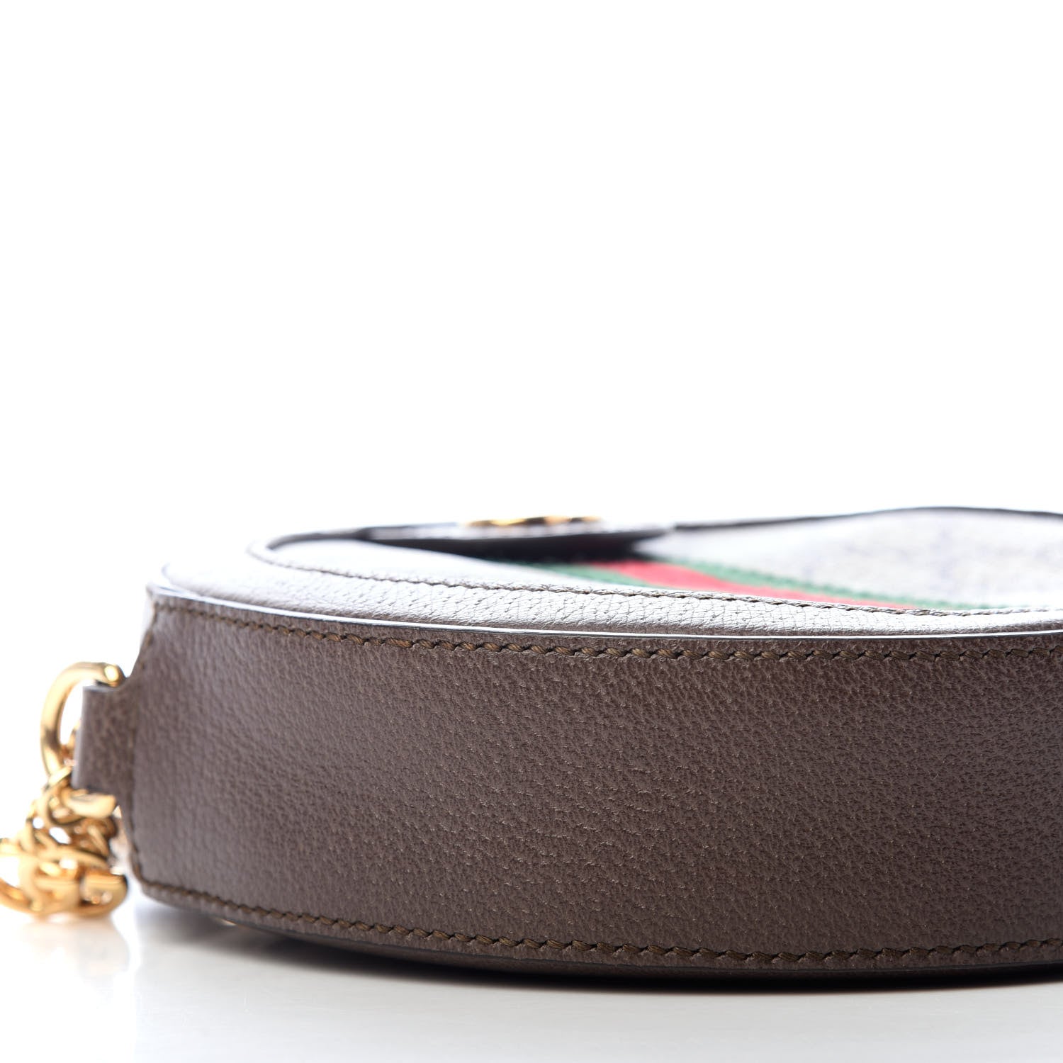 Gucci GG Supreme Monogram Web Mini Ophidia Round Shoulder Bag Brown 8 of 10