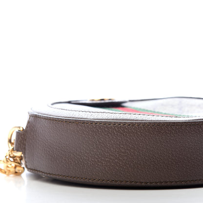 Gucci GG Supreme Monogram Web Mini Ophidia Round Shoulder Bag Brown 8 of 10