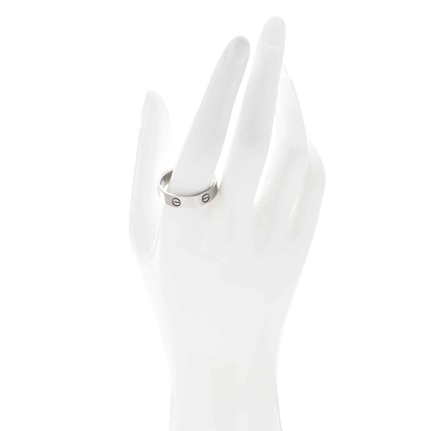 Cartier 18K White Gold 5.5mm LOVE Wedding Band Ring 69 12.5 2 of 5