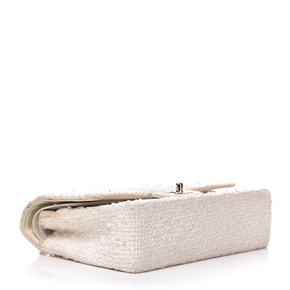 Chanel Tweed Medium Double Flap White 4 of 26