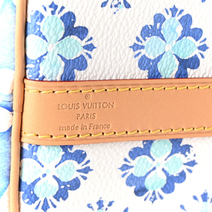Louis Vuitton Monogram Tiles By The Pool Speedy Bandouliere 25 Lagoon Blue 5 of 8