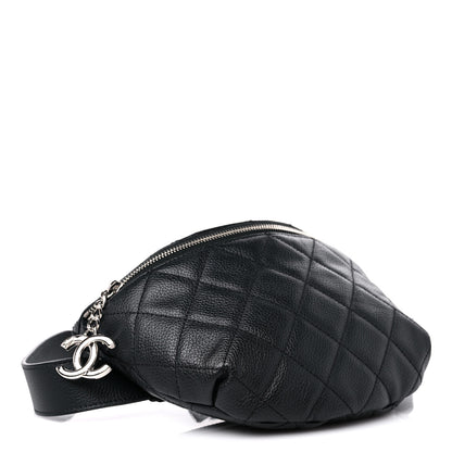 Chanel Grained Calfskin Quilted Waist Belt Bag Black 4 of 9