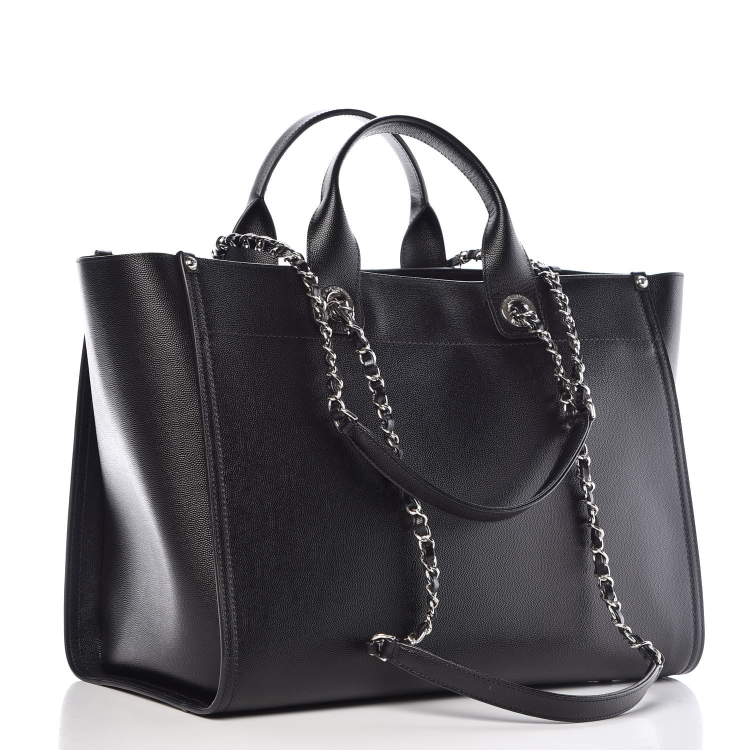 Chanel Caviar Medium Studded Deauville Tote Black 4 of 11