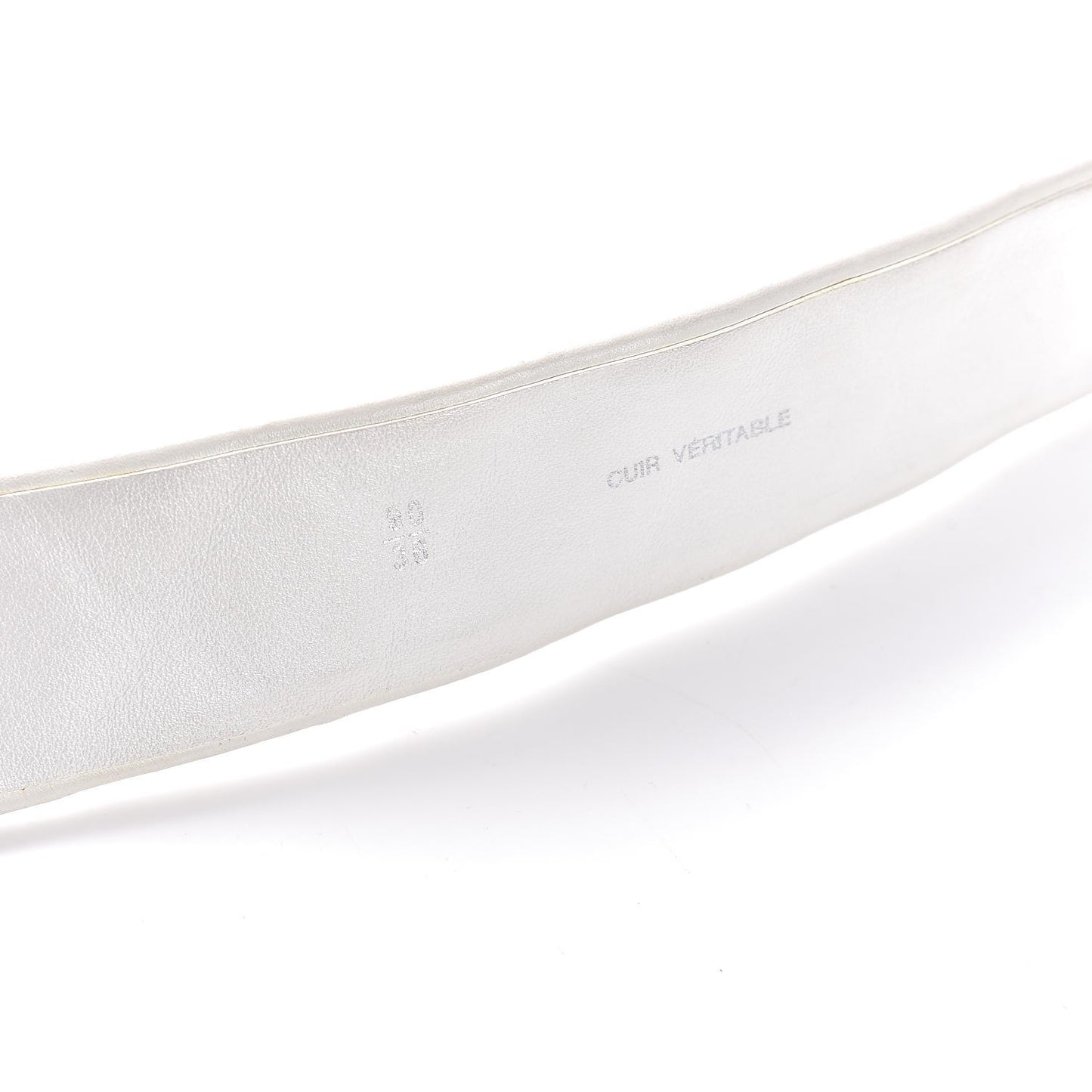 Calfskin Quilted CC Belt 90 36 White