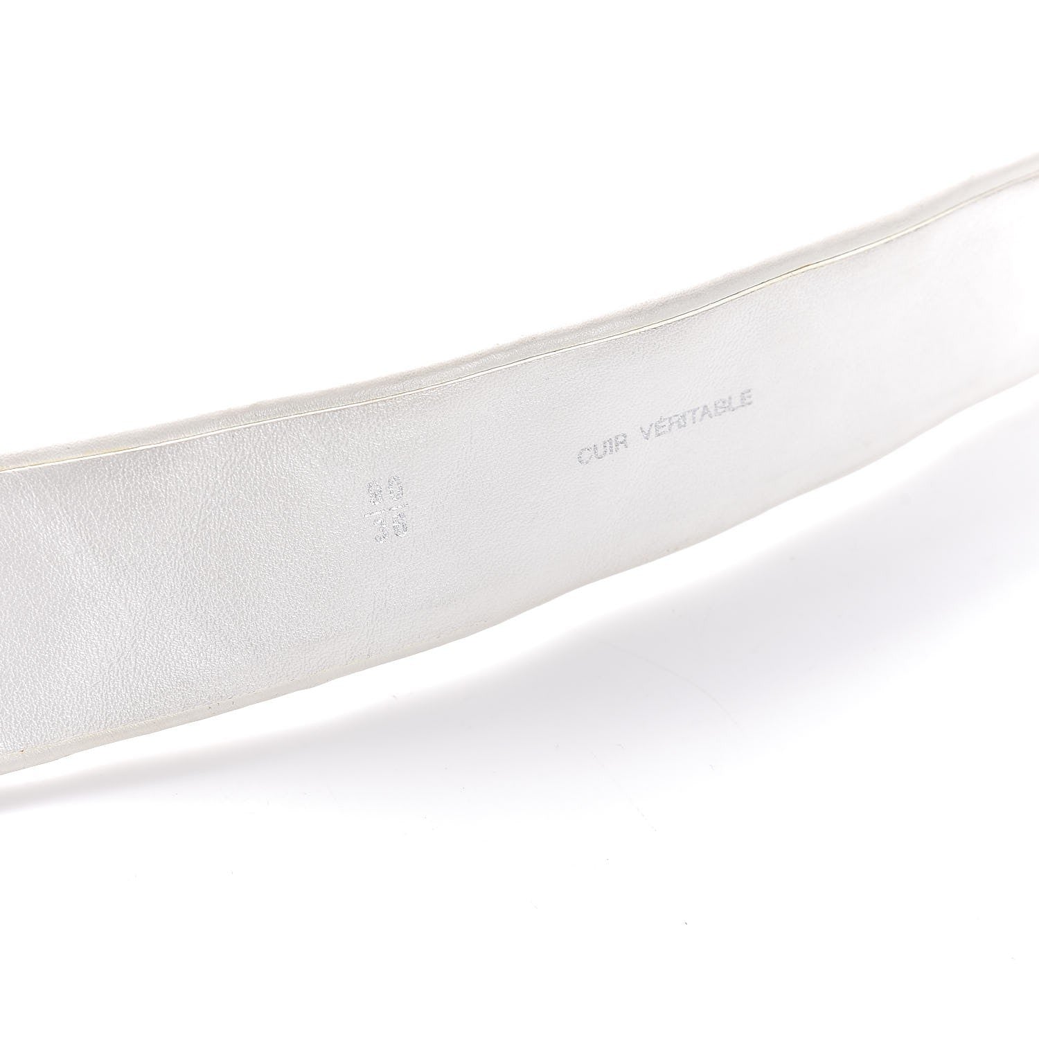 Chanel Calfskin Quilted CC Belt 90 36 White 5 of 7