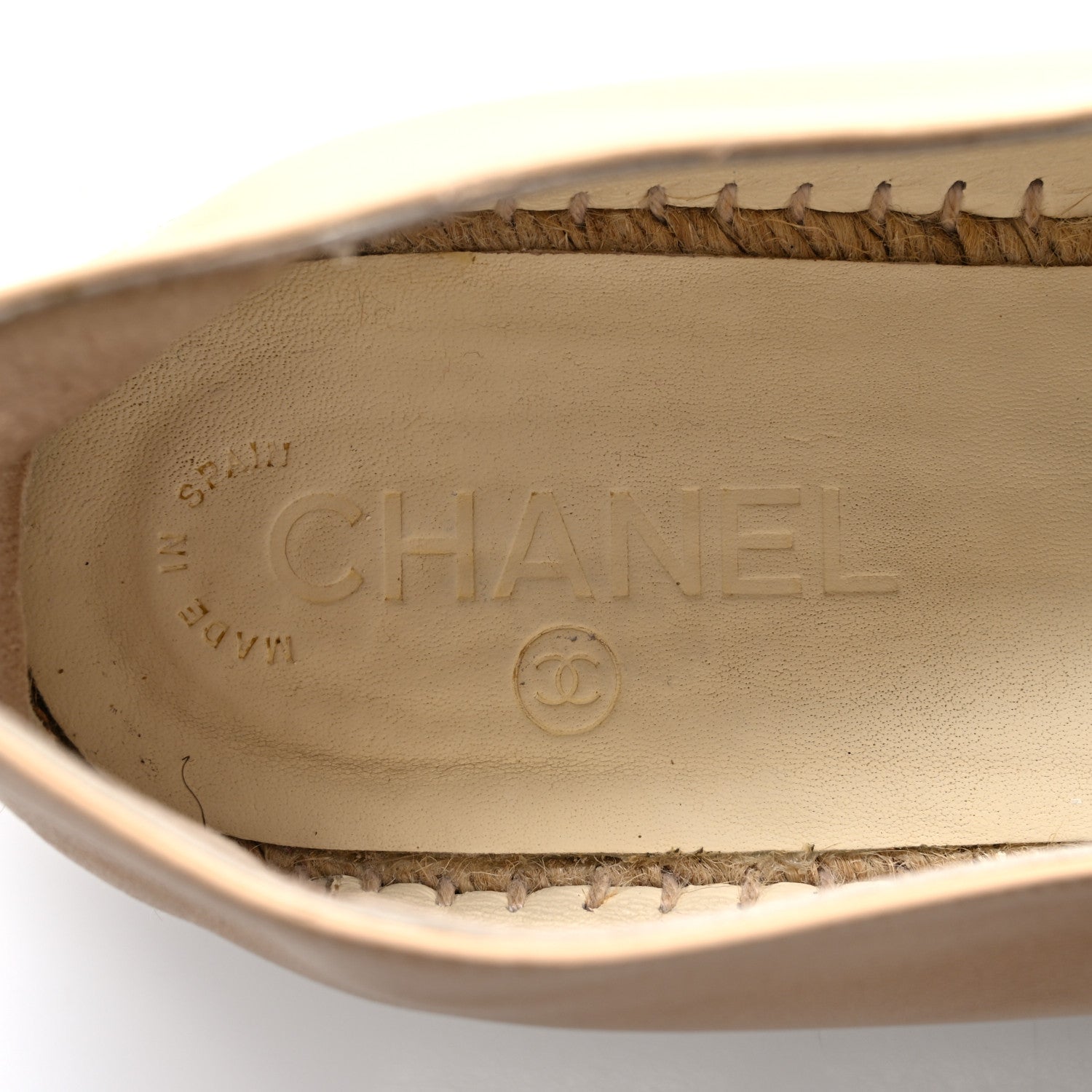 Chanel Lambskin CC Espadrilles 41 Beige Black 7 of 13