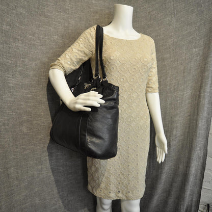 Prada Leather Large New Look Tote Black 2 of 10