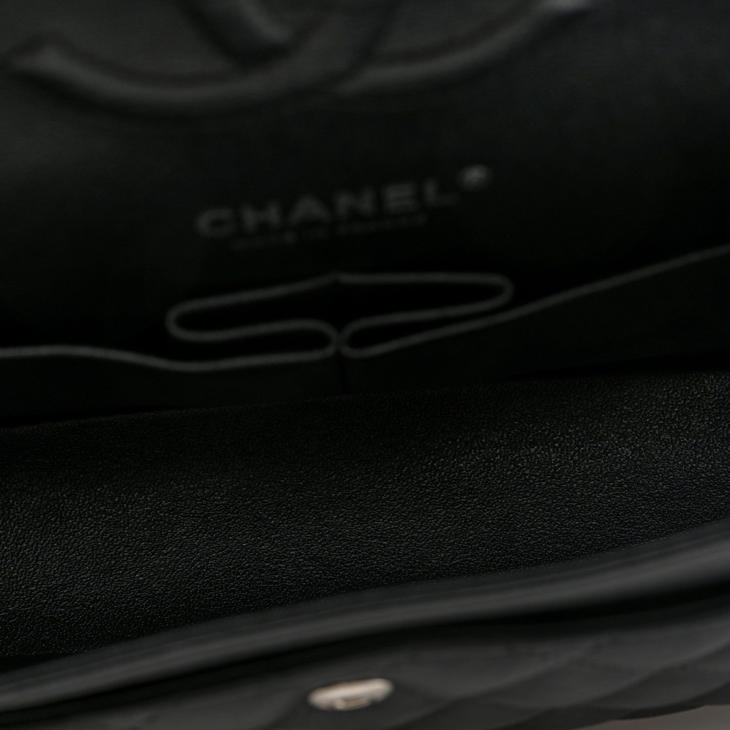 Chanel Crumpled Calfskin Quilted Medium Double Flap So Black 5 of 10