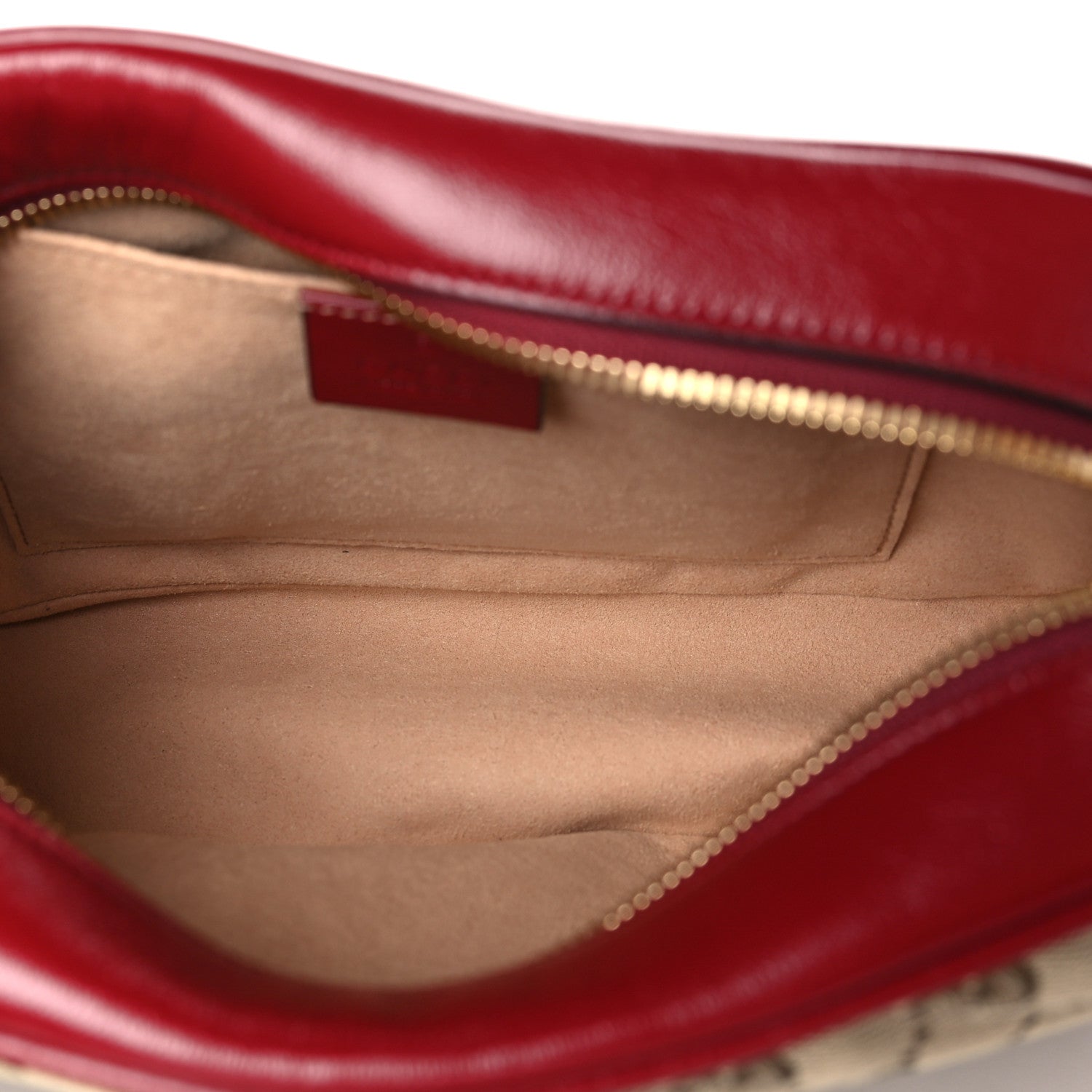 Gucci Monogram Azalea Calfskin Matelasse Diagonal Small GG Marmont Chain Shoulder Bag Beige Ebony New Cherry Red 5 of 10