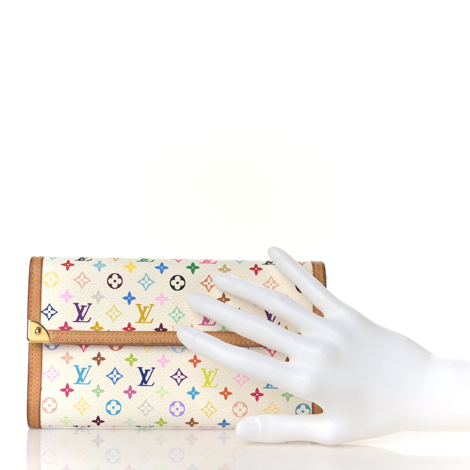 Louis Vuitton Monogram Multicolor Porte Tresor International Wallet White 2 of 10