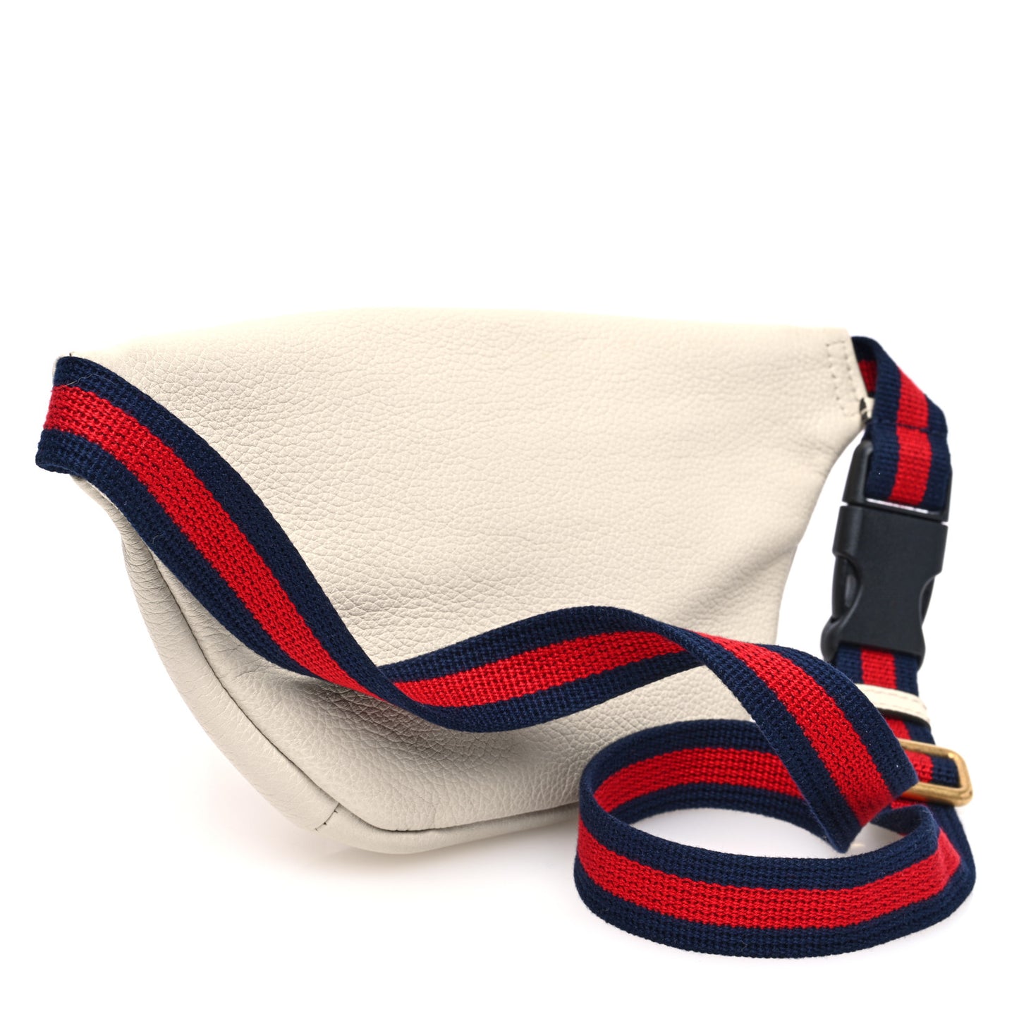 Grained Calfskin Small Logo Belt Bag White