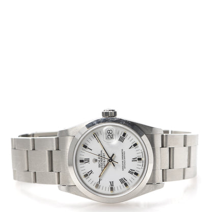 Rolex Stainless Steel 31mm Oyster Perpetual Datejust Watch White Roman 68240 3 of 6