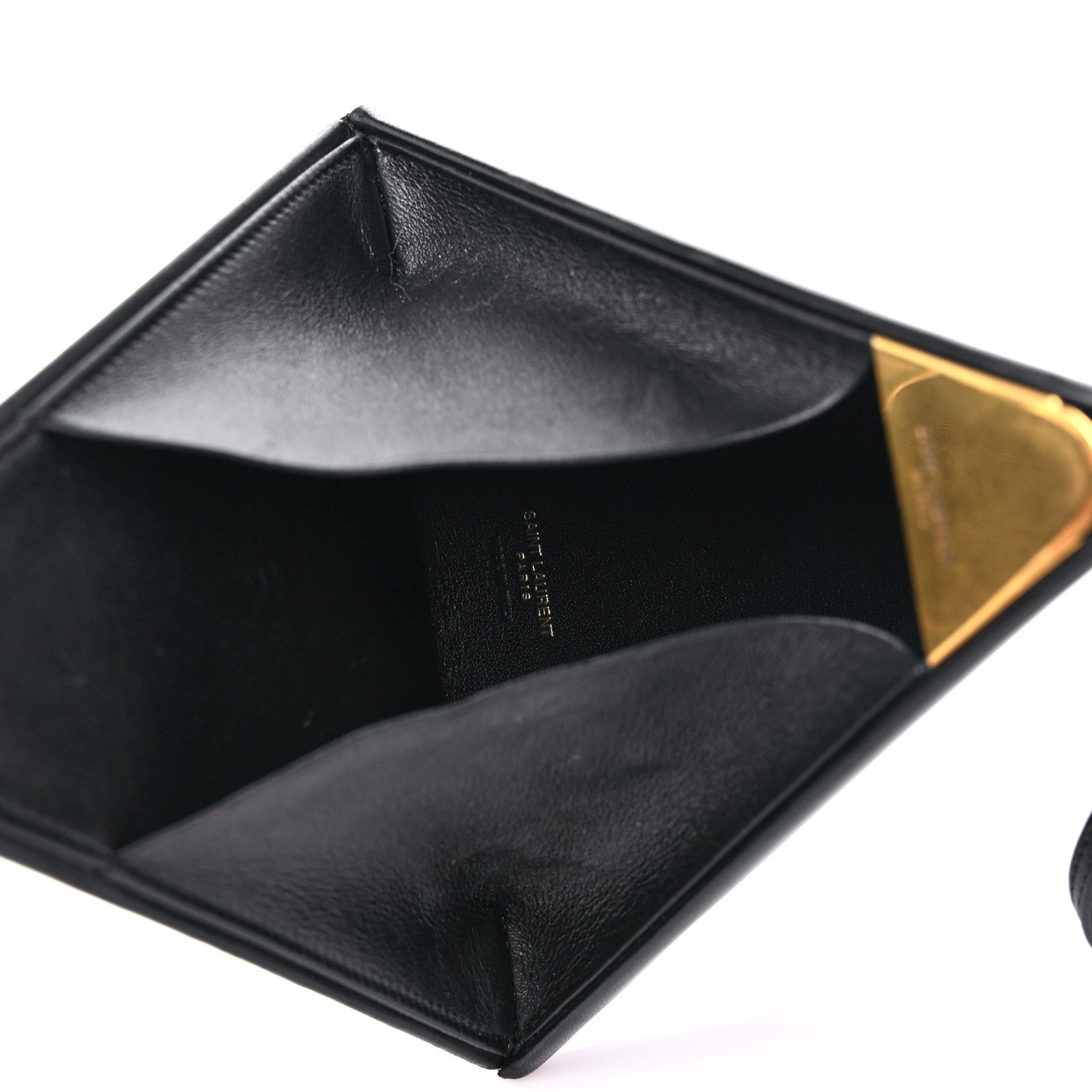 Saint Laurent Lambskin Pyramid Clutch Black 5 of 12