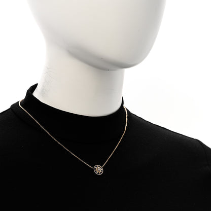 Christian Dior 18K Yellow Gold Diamond Lapis Lazuli Rose Des Vents Necklace 2 of 6