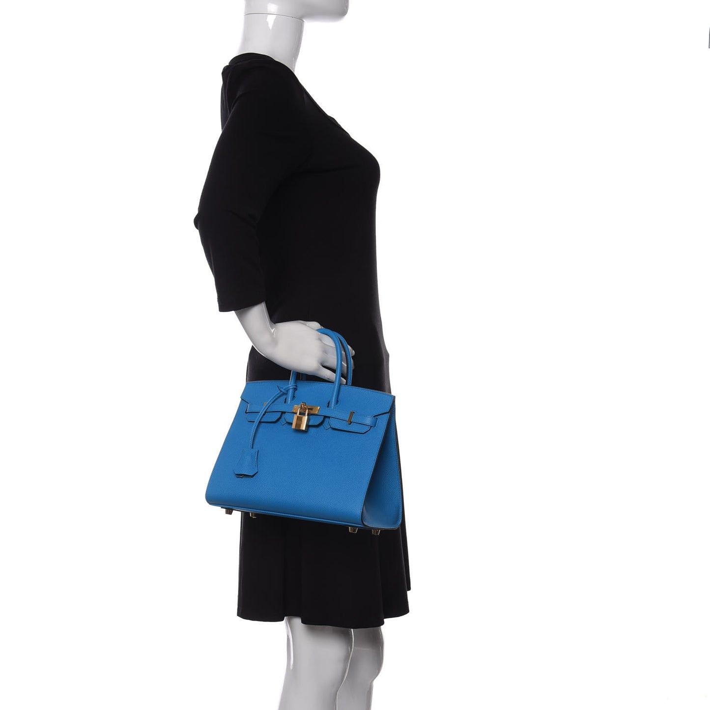 Epsom Birkin Sellier 25 Bleu Frida
