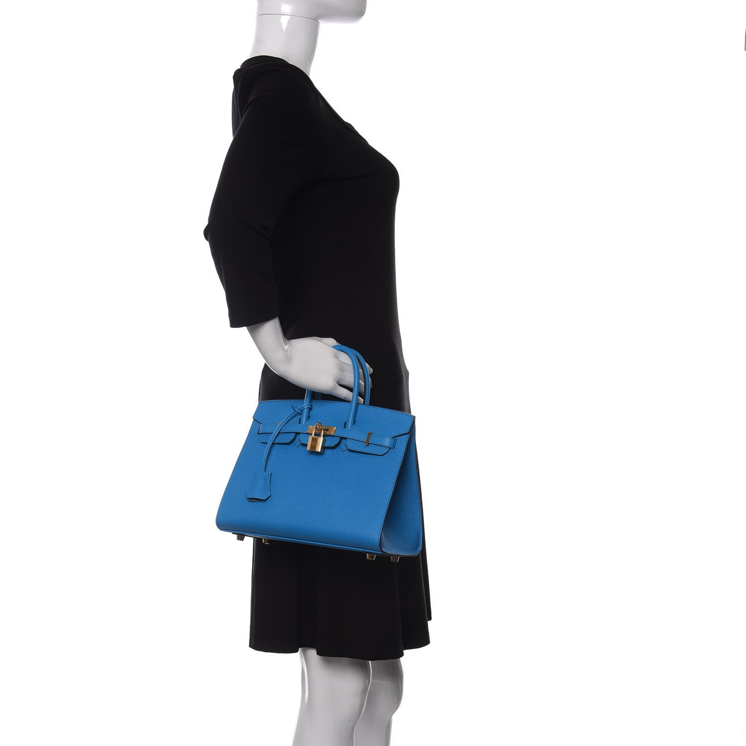 Hermes Epsom Birkin Sellier 25 Bleu Frida 2 of 10