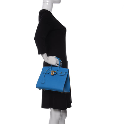 Hermes Epsom Birkin Sellier 25 Bleu Frida 2 of 10