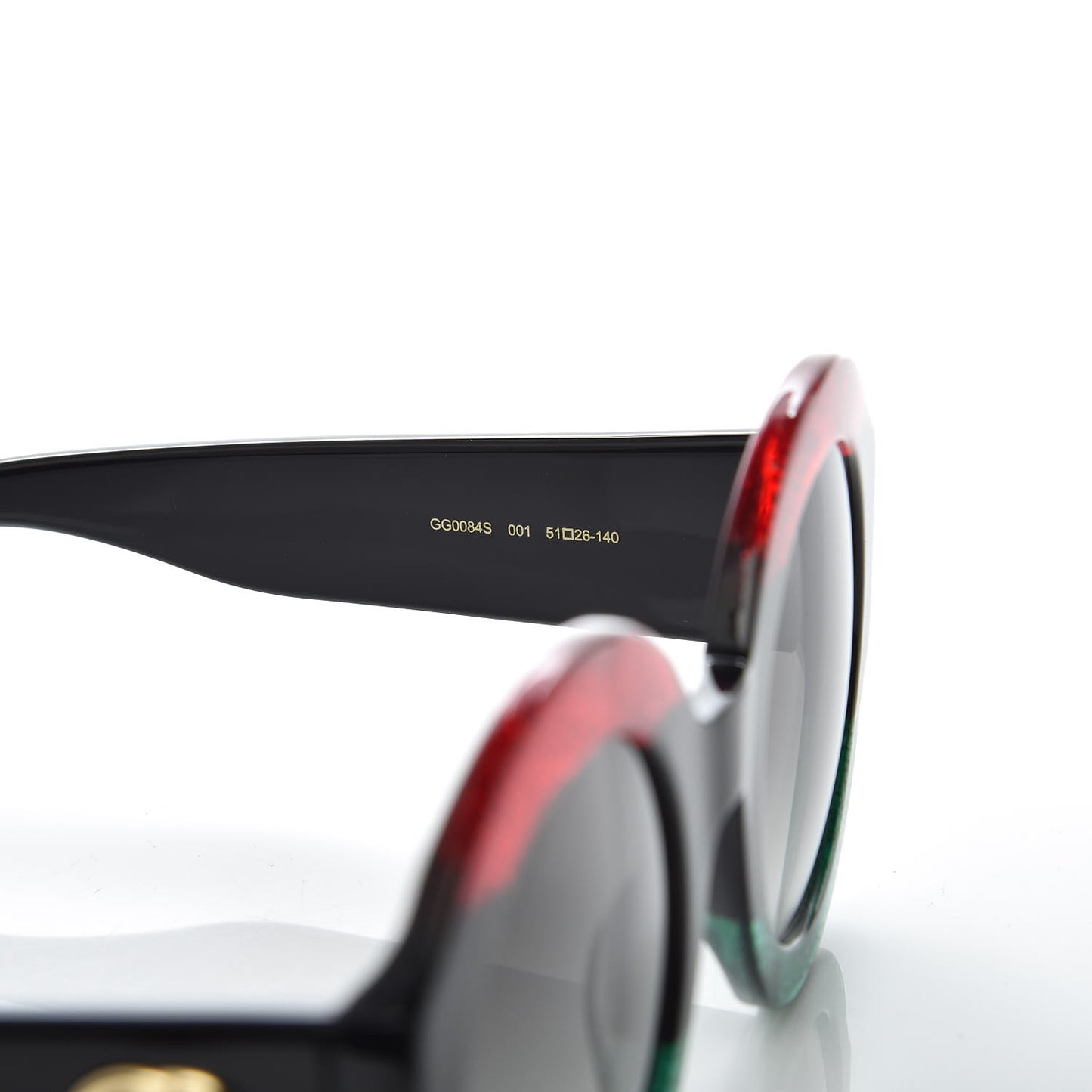 Acetate Round GG0084S Sunglasses Black Red Green