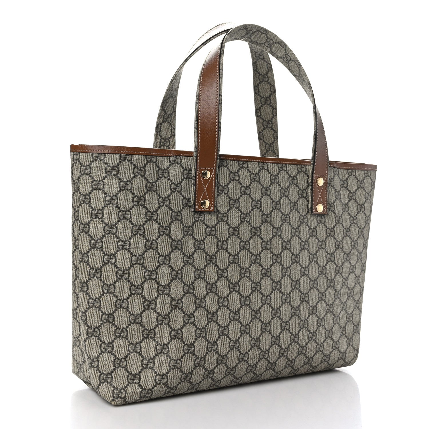 Gucci GG Plus Monogram Medium Signature Web Loop Tote Light Brown 3 of 10