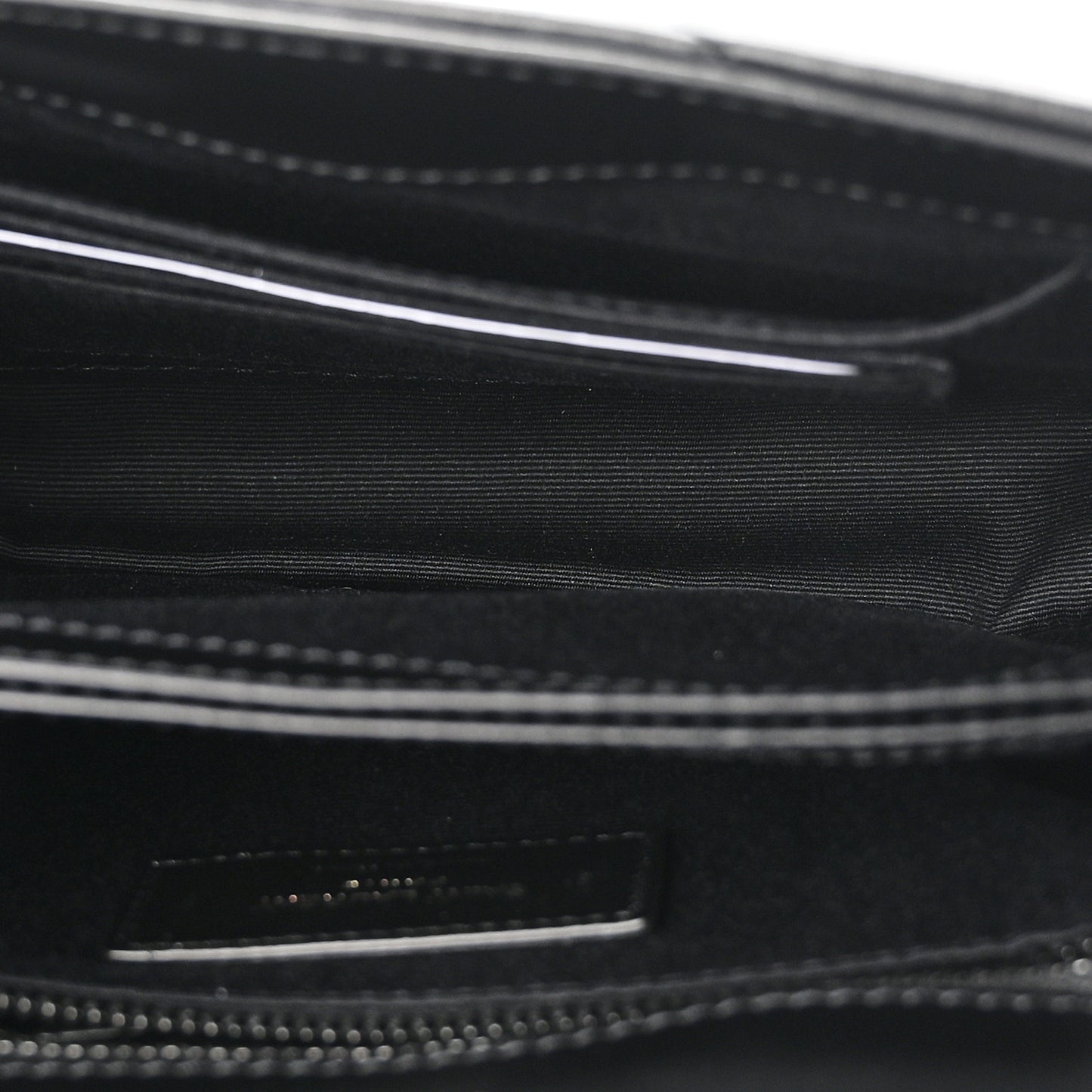 Calfskin Y Quilted Monogram Monochrome Toy Loulou Crossbody Bag Black