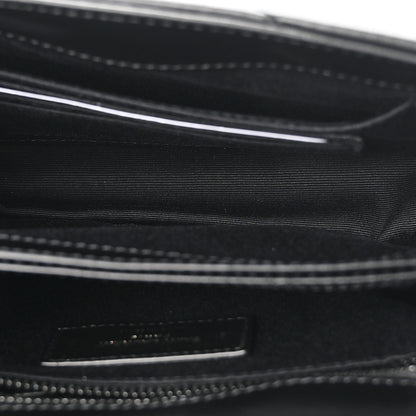 Saint Laurent Calfskin Y Quilted Monogram Monochrome Toy Loulou Crossbody Bag Black 5 of 11
