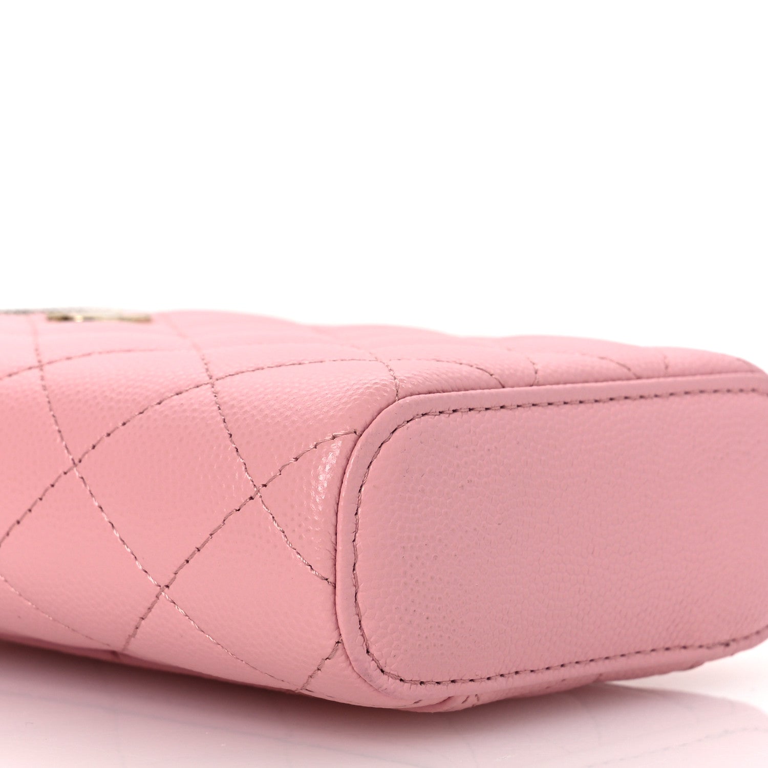 Chanel Caviar Quilted Small Vertical Coco Beauty Vanity Case With Chain Light Pink 9 of 12